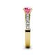 5 - Salana Classic Pink Tourmaline and Diamond Engagement Ring 