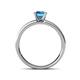 4 - Salana Classic Blue Topaz and Diamond Engagement Ring 