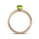 4 - Salana Classic Peridot and Diamond Engagement Ring 