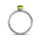 4 - Salana Classic Peridot and Diamond Engagement Ring 