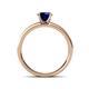 4 - Salana Classic Blue Sapphire and Diamond Engagement Ring 