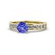 1 - Salana Classic Tanzanite and Diamond Engagement Ring 