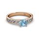 2 - Salana Classic Aquamarine and Diamond Engagement Ring 