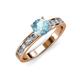 3 - Salana Classic Aquamarine and Diamond Engagement Ring 