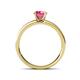 4 - Salana Classic Pink Tourmaline and Diamond Engagement Ring 