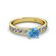 2 - Salana Classic Blue Topaz and Diamond Engagement Ring 