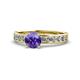 1 - Salana Classic Iolite and Diamond Engagement Ring 
