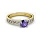 2 - Salana Classic Iolite and Diamond Engagement Ring 