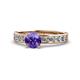 1 - Salana Classic Iolite and Diamond Engagement Ring 