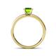 4 - Salana Classic Peridot and Diamond Engagement Ring 
