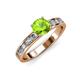 3 - Salana Classic Peridot and Diamond Engagement Ring 
