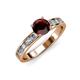 3 - Salana Classic Red Garnet and Diamond Engagement Ring 
