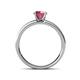 4 - Salana Classic Rhodolite Garnet and Diamond Engagement Ring 