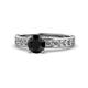 1 - Salana Classic Black and White Diamond Engagement Ring 