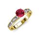 3 - Salana Classic Ruby and Diamond Engagement Ring 