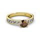 2 - Salana Classic Smoky Quartz and Diamond Engagement Ring 