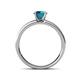 4 - Salana Classic London Blue Topaz and Diamond Engagement Ring 