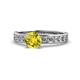 1 - Salana Classic Yellow and White Diamond Engagement Ring 