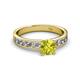 2 - Salana Classic Yellow and White Diamond Engagement Ring 