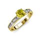 3 - Salana Classic Yellow and White Diamond Engagement Ring 