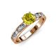 3 - Salana Classic Yellow and White Diamond Engagement Ring 