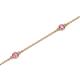 2 - Aizza (5 Stn/2.4mm) Pink Sapphire Station Bracelet 