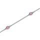 2 - Aizza (5 Stn/2.4mm) Pink Tourmaline Station Bracelet 