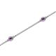 2 - Aizza (5 Stn/2.4mm) Amethyst Station Bracelet 