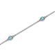 2 - Aizza (5 Stn/2.4mm) Blue Topaz Station Bracelet 