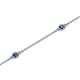 2 - Aizza (5 Stn/2.4mm) Blue Diamond Station Bracelet 
