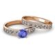 2 - Salana Classic Tanzanite and Diamond Bridal Set Ring 
