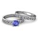 2 - Salana Classic Tanzanite and Diamond Bridal Set Ring 