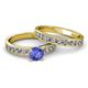 2 - Salana Classic Tanzanite and Diamond Bridal Set Ring 