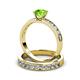 3 - Salana Classic Peridot and Diamond Bridal Set Ring 