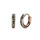 1 - Cianna Petite Blue Diamond Hoop Earrings 