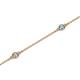 2 - Aizza (5 Stn/2.4mm) Blue Topaz and Diamond Station Bracelet 