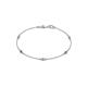 1 - Aizza (5 Stn/2.4mm) Smoky Quartz and Diamond Station Bracelet 