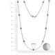2 - Asta (11 Stn/4mm) Pink Sapphire on Cable Necklace 