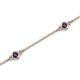 2 - Aizza (5 Stn/3mm) Blue Sapphire Station Bracelet 