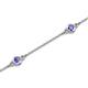2 - Aizza (5 Stn/3mm) Tanzanite Station Bracelet 