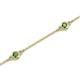 2 - Aizza (5 Stn/3mm) Green Garnet Station Bracelet 