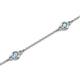 2 - Aizza (5 Stn/3mm) Aquamarine Station Bracelet 