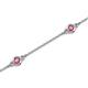 2 - Aizza (5 Stn/3mm) Pink Tourmaline Station Bracelet 