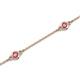 2 - Aizza (5 Stn/3mm) Pink Tourmaline Station Bracelet 