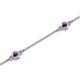2 - Aizza (5 Stn/3mm) Amethyst Station Bracelet 
