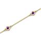 2 - Aizza (5 Stn/3mm) Amethyst Station Bracelet 