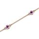2 - Aizza (5 Stn/3mm) Amethyst Station Bracelet 