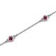 2 - Aizza (5 Stn/3mm) Rhodolite Garnet Station Bracelet 