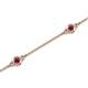 2 - Aizza (5 Stn/3mm) Rhodolite Garnet Station Bracelet 