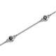 2 - Aizza (5 Stn/3mm) Black Diamond Station Bracelet 